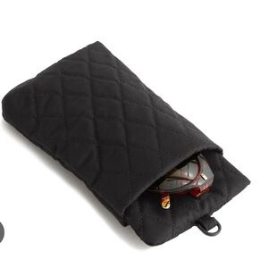 Vera Bradley Black Quilted Sunglasses Double Sleeve Pouch | Retired | EUC |
